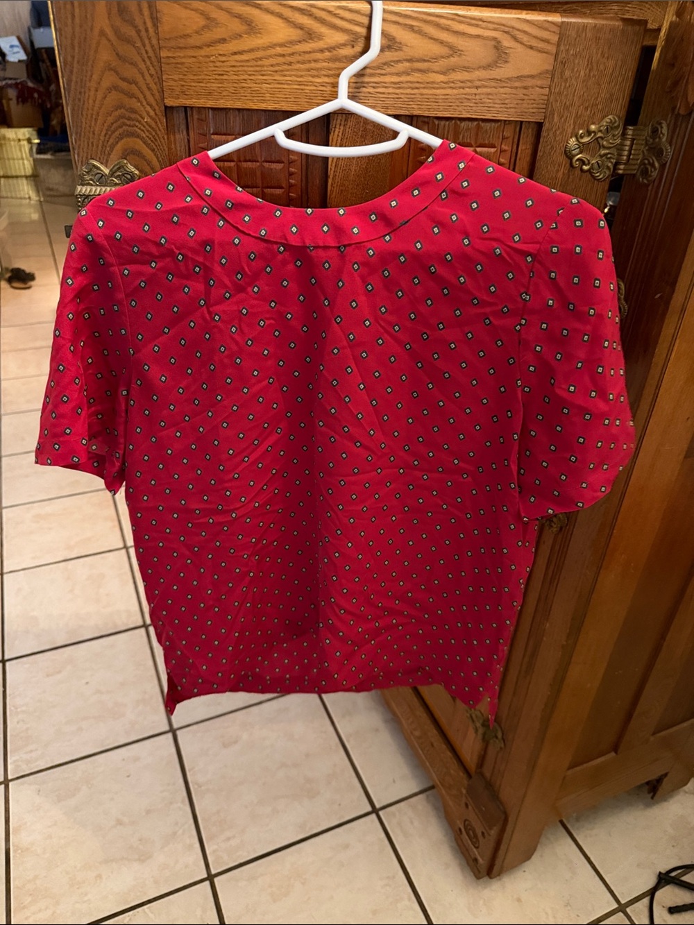 Madewell Pink Short-Sleeve Printed Blouse